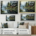 thumbnail image 4 of Designart "Of Serenity Lakehouse Shades wall art II" Landscapes Floater Framed Canvas Wall Art, 4 of 7