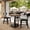 Natural/Black Base, variant on Flash Furniture 36" Round Tabletop with TopGuard HPL Technology in Gray Faux Concrete with 24" Black Round Table Height Base