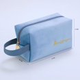 thumbnail image 2 of BLUE BEADS Plain Simple Cosmetic Velvet Makeup Pouch Portable, 2 of 3