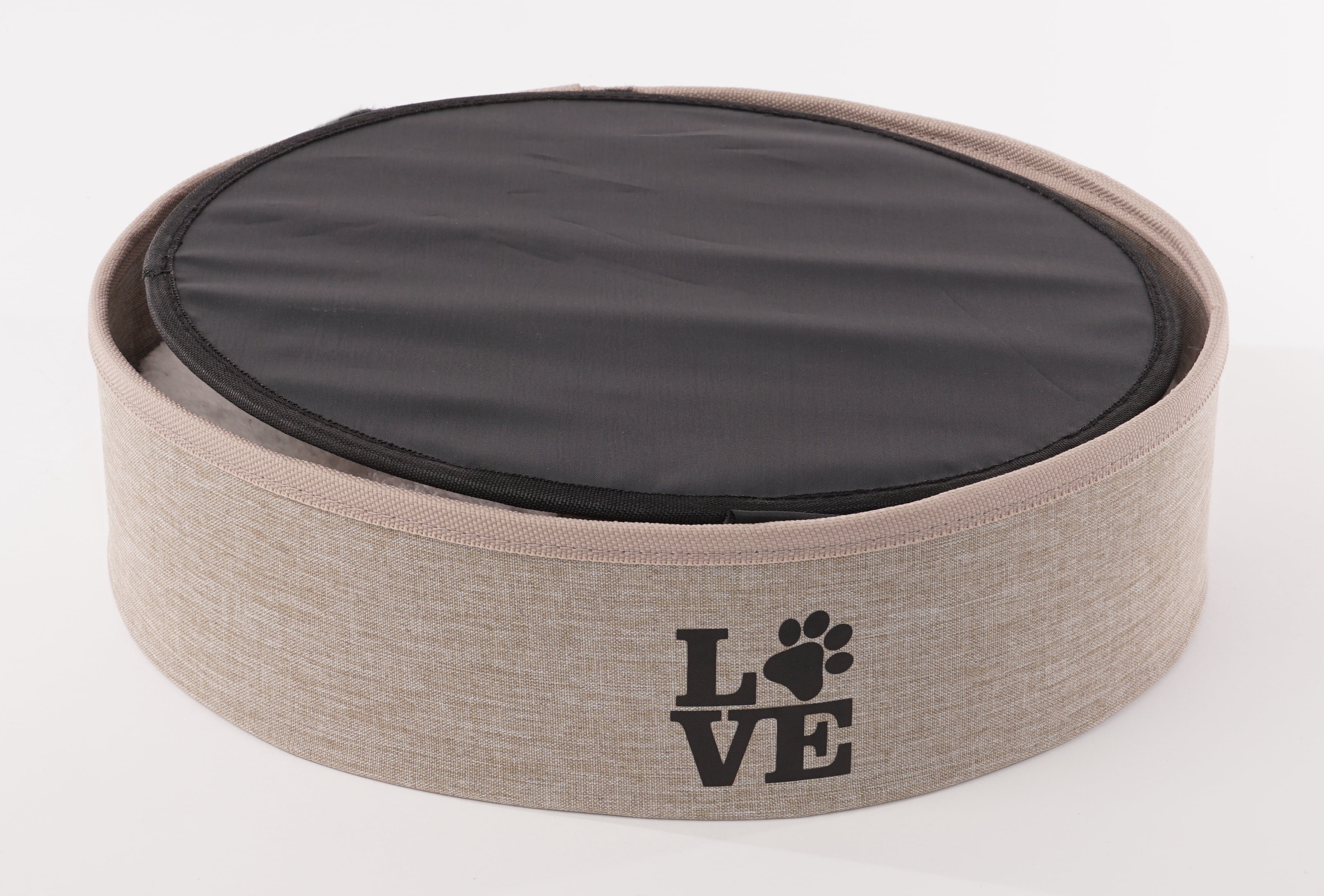 Precious Tails Round 2-Tier Collapsible Pet Cat Cave Bed
