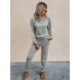 thumbnail image 2 of Conjunto Deportivo PRETTYGARDEN Gris Sólido con Jogger y Manga Larga XL, 2 of 5