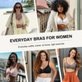 thumbnail image 6 of Qylux Wireless Bras for Women No Underwire Push Up Bras Seamless Full Coverage Comfort Lift Support Soft Everyday bra,Grey, 6 of 10
