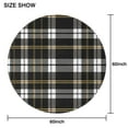 thumbnail image 6 of Round Tablecloths Buffalo Plaid Black and White Checkered Table Cloths 60x60inch Table Cover Washable Foldable and Durable Table Cloths Polyester Tablecloth for Dining Kitchen Parties Weddings, 6 of 6
