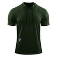 thumbnail image 4 of pstuiky camisetas de hombre, Blusa deportiva informal de color liso con capucha y manga corta con cordón y bolsillo para hombre camisas casuales para hombre xxxl, 4 of 5