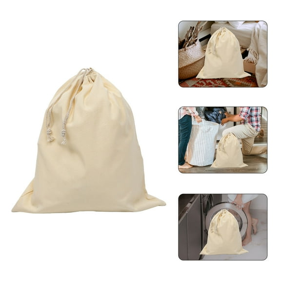 NIYANGLE Dorm Laundry Bag Canvas Drawstring Closure General Users Hotel Use 1Set