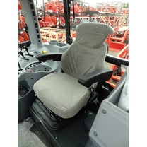 KU10 Seat Covers for Kubota Cab Tractors M6/M7 ,M95 M100 M105 M108 M110 M125 M126,M135,M6800,M5-111,M5-091 in Gray Velour