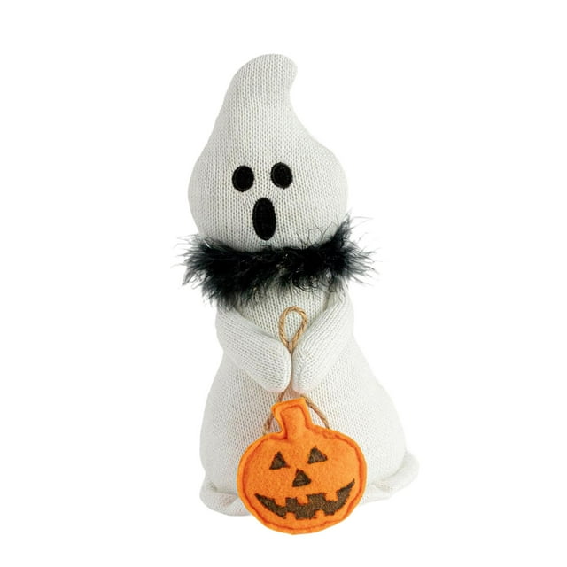 Figura de juguete fantasma para decoración de Halloween, estatua artesanal, bonita, bandeja cansada, decoración para fiesta de Pascua en interiores Negro