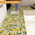 thumbnail image 6 of Farmhouse Lemon Kitchen Rugs and Mats Set of 2, Seasonal Floral Lemon Kitchen Rug Non-Slip Washable Floor Mat for Home Kitchen Decor - 17x29 and 17x47 Inch, 6 of 6
