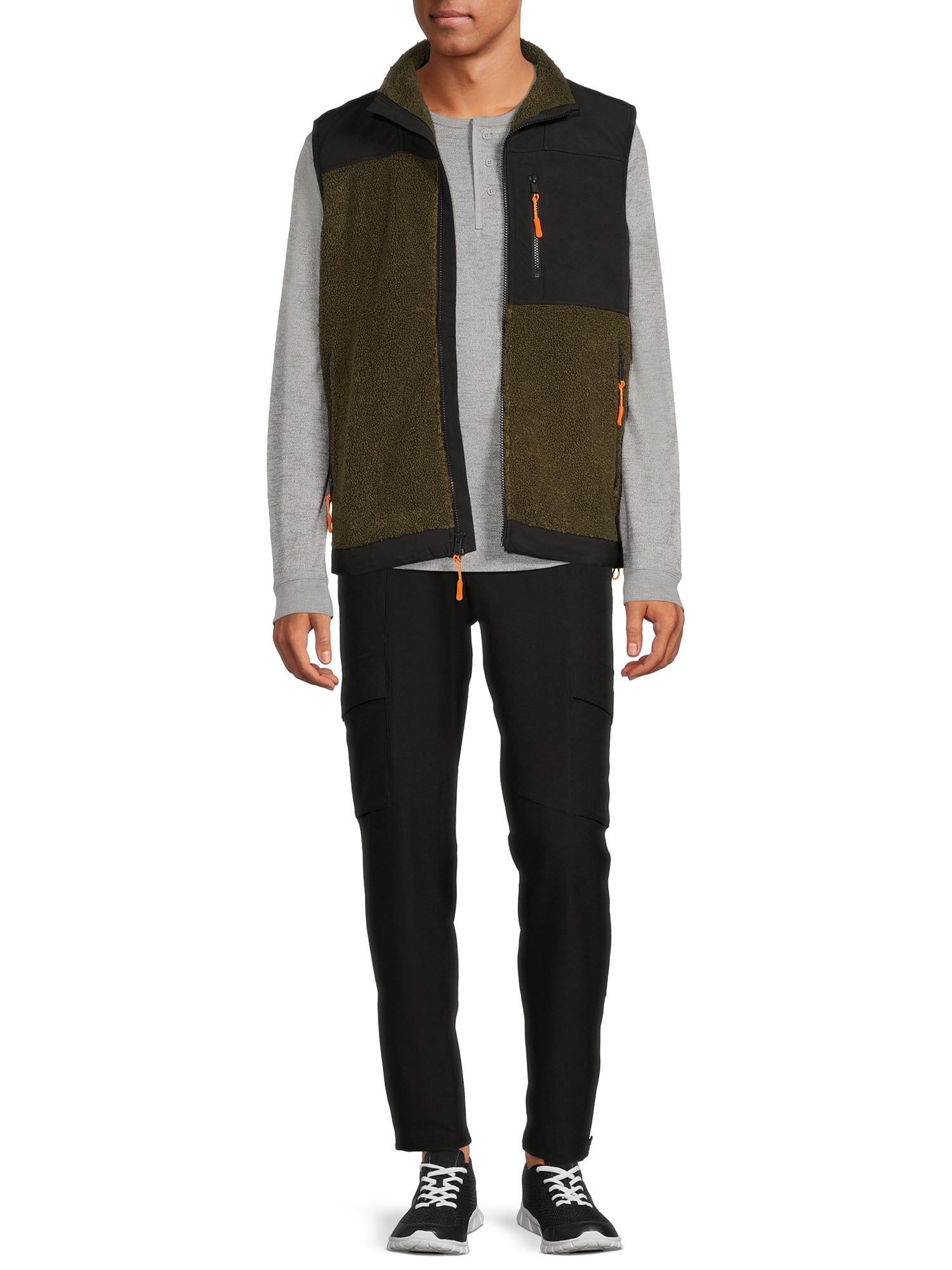 Russell Men's & Big Men's Faux Sherpa Vest, Sizes up to 3XL