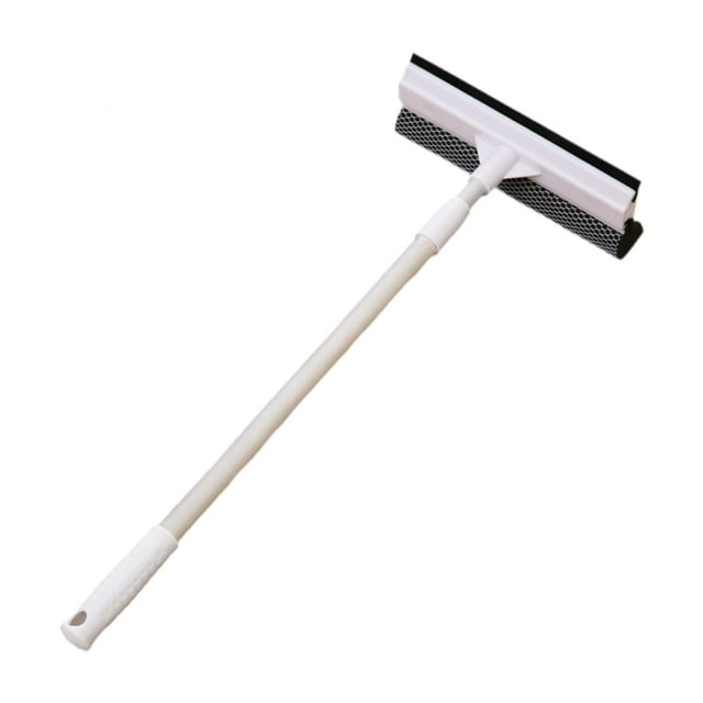 Limpiador de ducha, herramienta raspadora para limpiar vidrios, limpiador 2 en 1, mango ergonómico, limpiador de vidrios para el hogar, cocina, baño y gris