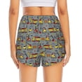 thumbnail image 2 of Lsque Funny Construction Printed Women's Running Shorts with Liner Pockets,Elastic Quick Dry Workout Athletic Gym Yoga Shorts,Womens High Waist Shorts-Small, 2 of 9