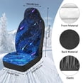 thumbnail image 7 of Uorisanigo Car Seat Covers Universal Fit for Most Vehicles, 2 Pcs High Back Front Seat Covers Anti-Slip Soft Flurry Blue Starry Print Bucket Seats Cushion, Car Accessories, 7 of 7