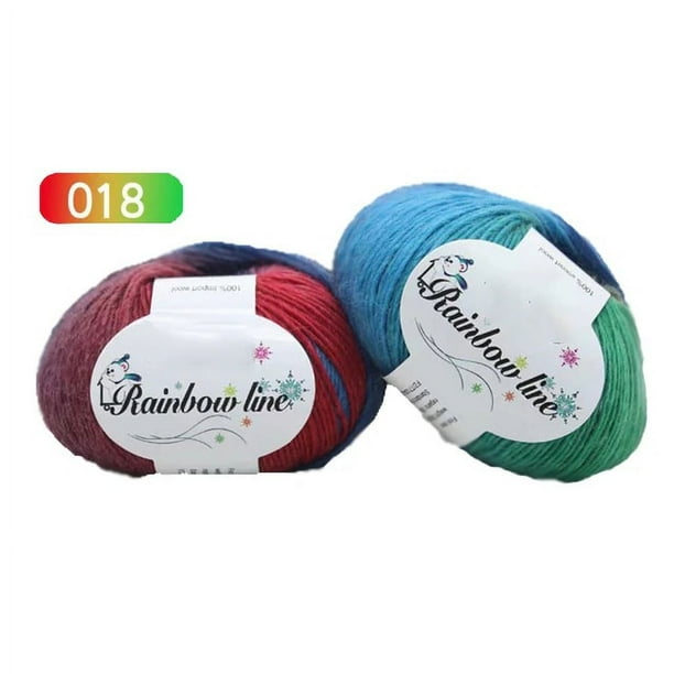 Pcs Fil de Laine Arc-en-Ciel Fil de Crochet pour Tricot Laine