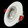 thumbnail image 2 of Elitco Lighting 4" 11W 3000K Recessed LED Eye Gimbal Light in White (Set of 4), 2 of 3