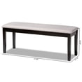 thumbnail image 7 of Baxton Studio Teresa Modern and Contemporary Transitional Grey Fabric Upholstered and Dark Brown Finished Wood Dining Bench, 7 of 7