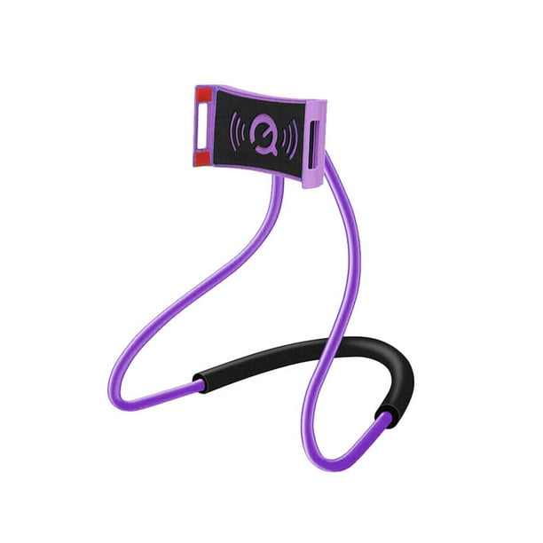 Monstrate Soporte para teléfono inteligente para colgar en el cuello Soporte de visualización de video automotriz universal Teléfono y Comunicación Púrpura
