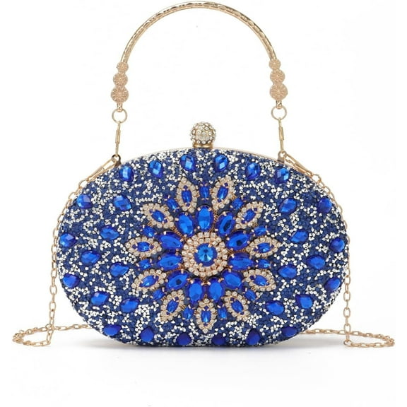 HMSHA Women Rhinestone Evening Clutch Purse Bag Bling Glitter Sparkly Diamond Tote Bag Crystal Wedding Party Bag