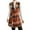 Orange, variant on APEXFWDT Women's Long Plaid Vest Coat Casual Lapel Button Front Sleeveless Blazer Jacket Outerwear for Women Fall Winter Vest Black Small