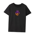 thumbnail image 3 of Camiseta para mujer, disfraz de verano, camiseta suave con cuello redondo para senderismo, vacaciones, mochilero Negro, 3 of 7