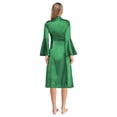thumbnail image 2 of YiZYiF Church Clergy Dress for Women Priest Costumes Flared Sleeve Liturgical Vestment Choir Robe Green S, 2 of 7
