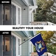 thumbnail image 3 of G128 Combo Pack: 6 Feet Tangle Free Spinning Flagpole (Black) Michigan MI State Flag 3x5 ft Printed 150D Brass Grommets (Flag Included) Aluminum Flag Pole, 3 of 9