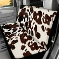 thumbnail image 4 of KUIFORTI Brown Cow Print Car Seat Covers Full Set, Automotive Seat Covers Accessories, Breathable Front Car Seat Cover Pack of 4 Car Seat Protector Cushion Pad Mat Easy to Install, 4 of 7