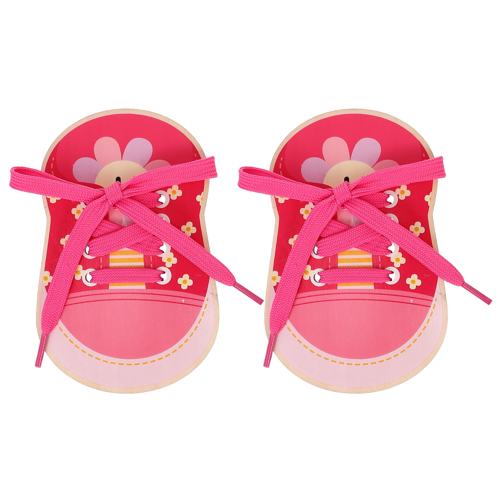 Shoelace Shoe Educational Wooden Toys Puzzle Tying Toy Practice Game