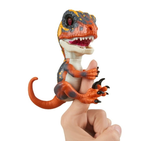 WowWee Untamed Raptor by Fingerlings Interactive Collectible Baby Dinosaur, Blaze (Orange) WowWee Untamed Raptor by Fingerlings Interactive Collectible Baby Dinosaur, Blaze (Orange)