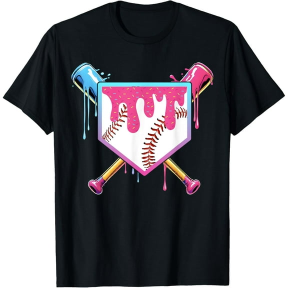 Baseball Drip For Boys Ice Cream Drip Men Women Baseball T-Shirt