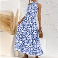 thumbnail image 2 of Leutsin Robe Longue Décontractée Sans Manches à Imprimé pour Femmes Été Grande Taille, 2 of 8