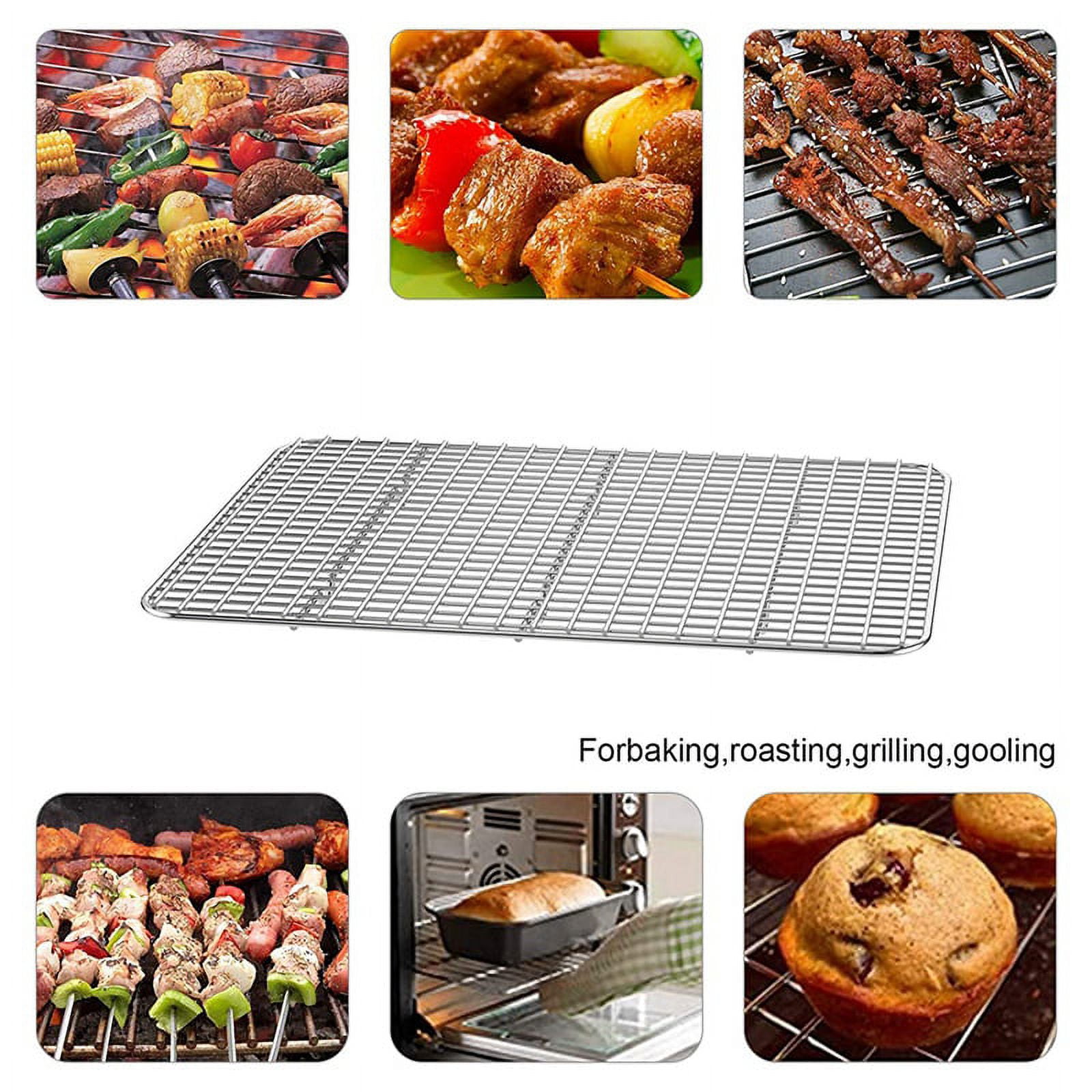 Grill Rack 1Pcs, Stainless Steel Wire Rack for Roasting, Baking, Grilling,  Cooling, Rust Free & Oven Safe, Various Size & Multi-Purpose, Dishwasher  Safe 