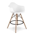 thumbnail image 3 of Aron Living Pyramid 28" Plastic Counter Stools with Arms in White (Set of 4), 3 of 6
