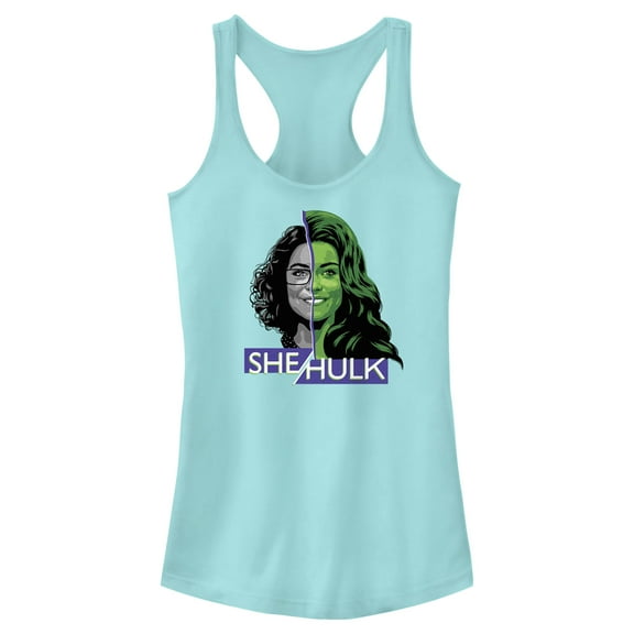 Junior's She-Hulk: Attorney at Law Half Lawyer Half Hero Racerback Tank Top Cancun X Small