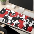 thumbnail image 5 of Red Black White Mouse Pad XL 31.5dx11.8 Anime Cool Geometric Japanese Desk Mat Non-Slip Rubber Base Stitched Edge Extended Keyboard Mouse Mat Desk Pad Large Mousepad for Home Office Work Desktop, 5 of 7