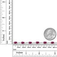 thumbnail image 4 of Gem Stone King 925 Sterling Silver Red Created Ruby and White Moissanite Tennis Bracelet for Women (6.91 Cttw, Gemstone Birthstone, Oval 6X4MM, 6.5 inch), 4 of 5