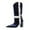 Navy, variant on FSJ Women Comfortable Pointed Closed Toe Faux Fur Lined Knee High Boots Chunky Block Heels Tall Boots Party Date Shoes Size 8 Navy