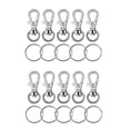 thumbnail image 2 of AMLESO 20 Pieces / Set Metal Swivel Lanyard Snap Hook Lobster Claw Clasp with Key Rings, 2 of 8