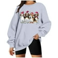 thumbnail image 6 of Cute Dog Christmas Sweatshirts for Women 2025 Long Sleeve Crewneck Graphic Sweatshirt for Dog Lovers Pullover Tops, 6 of 8