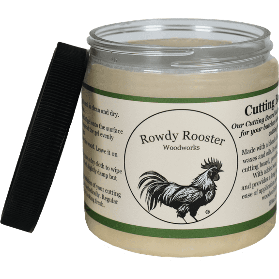 Rowdy Rooster Woodworks 8 Fl.oz Citrus Cutting Board, Butcher Block Conditioner