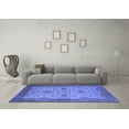 thumbnail image 3 of Ahgly Company Indoor Square Oriental Blue Industrial Area Rugs, 7' Square, 3 of 4