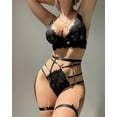 thumbnail image 1 of Lencería sexy europea y americana, ropa interior hueca de malla de encaje para mujer, traje sexy, 1 of 5