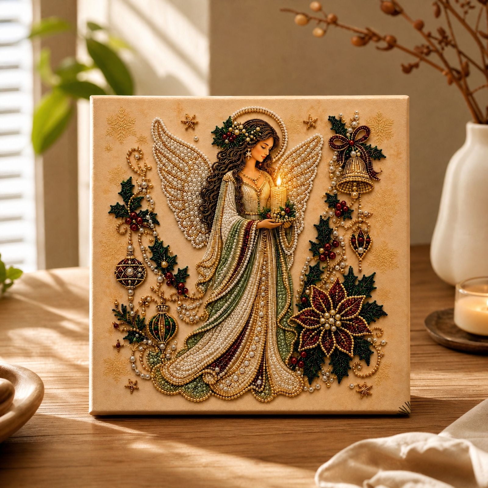 Christmas Diamond Painting Kit DIY Holiday Mosaic Art Project DIY Art and Craft Kit for Adults and Kids Home Projects Classroom Activities and Handmade Gift Making