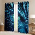 thumbnail image 2 of Castle Fairy Blue Dragon Black Out Curtains,Animal Curtains Pack of 2 (42x63 Each), 2 of 6