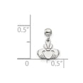 thumbnail image 4 of Sterling Silver Mio Memento Dangle Claddagh Charm Pendant, 4 of 4