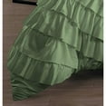 thumbnail image 4 of DNG Creations 5 Piece Luxury Circle Ruffle Comforter with 1 Freebie Ruffle Pillow All-season 550 GSM 800TC, 100% Egyptian Cotton ( King/Cal King Size ) Solid Moss Colour, 4 of 5