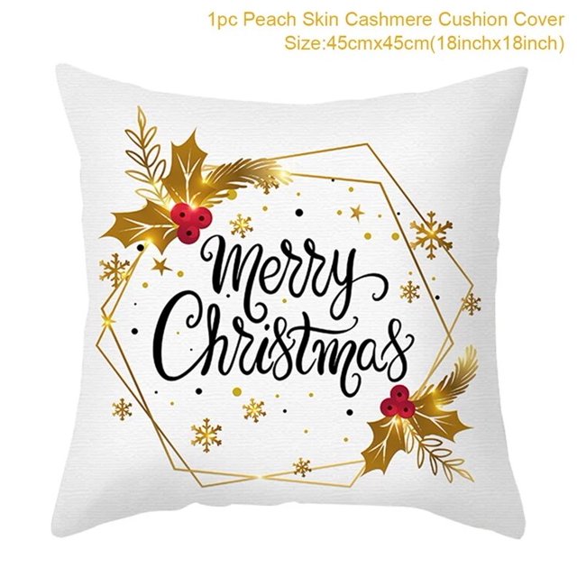 Funda de cojín navideña para decoración del hogar, adornos navideños para regalos de Navidad y Año Nuevo, 2023, 2024