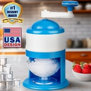 EcoEarth Snow Cone Machine, Manual Ice Shaver & Crusher, Shaved Ice Slushie Maker for Home Use