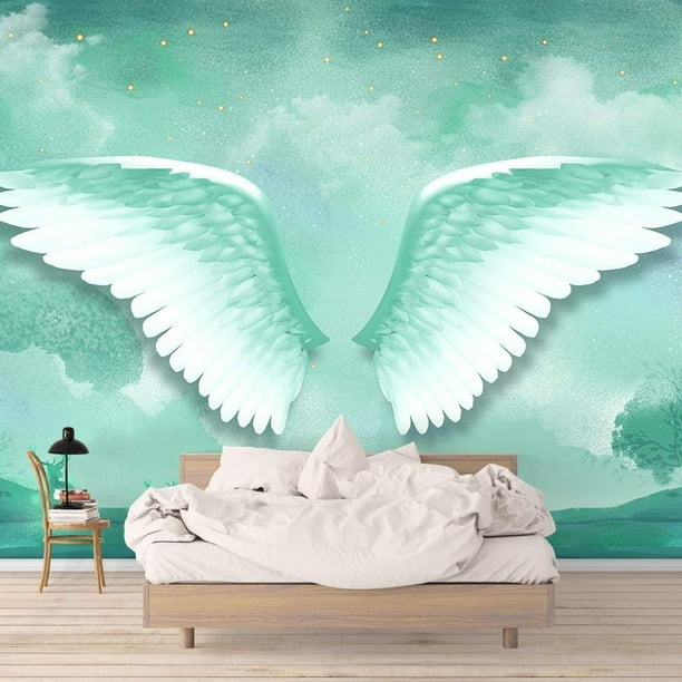 IDEA4WALL 4pcs Angel wings Peel and Stick Wallpaper Removable Wall Murals Large Wall Stickers for Home Decoration, 66 IDEA4WALL 4pcs Angel wings Peel and Stick Wallpaper Removable Wall Murals Large Wall Stickers for Home Decoration, 66
