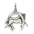 thumbnail image 4 of FB Jewels Sterling Silver Antiqued Horse in Horseshoe Charm, 4 of 4