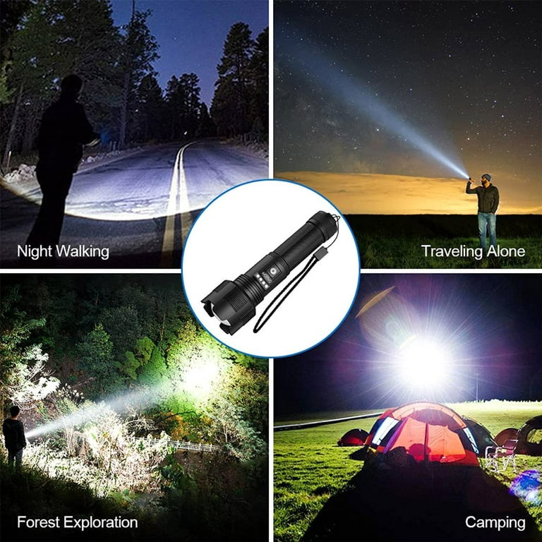 Sinway 100000 Lumens Tactical Flashlight, Rechargeable, 5